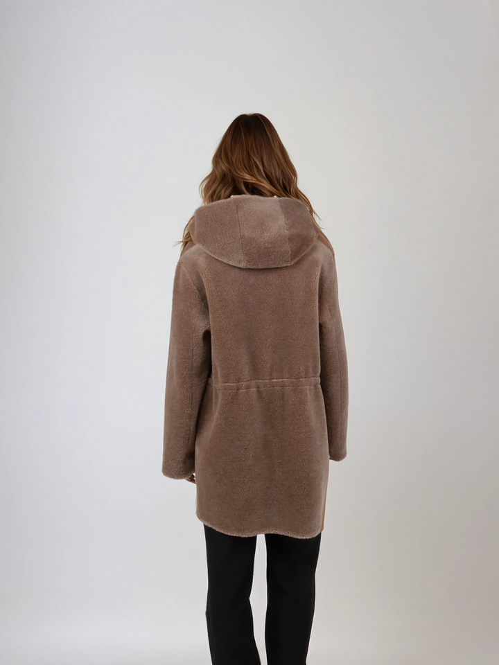 Iric, 85 cm. - Hood - Air Wool - Women - Chestnut