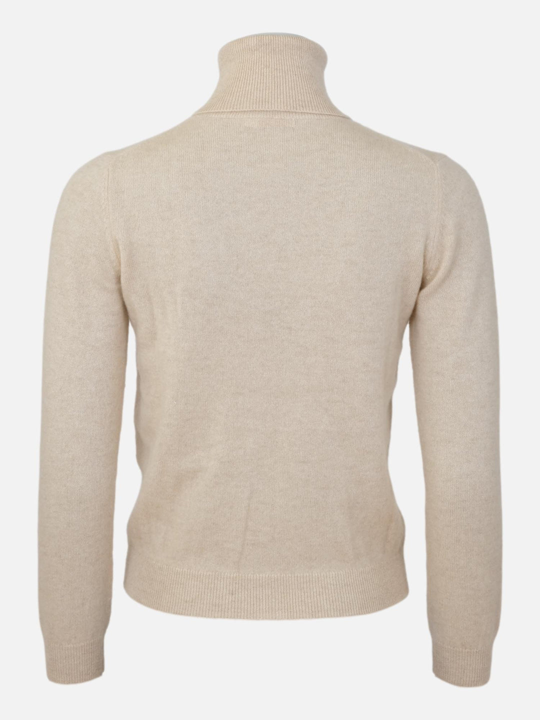 SY-23031 Rullekrave Sweater - 100% Kashmir - Tilbehør - Beige