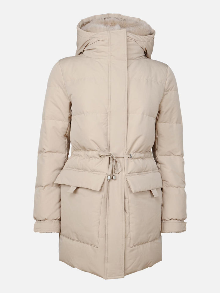 Helsinki, 80 cm. - Hood - Downjacket - Women - Beige