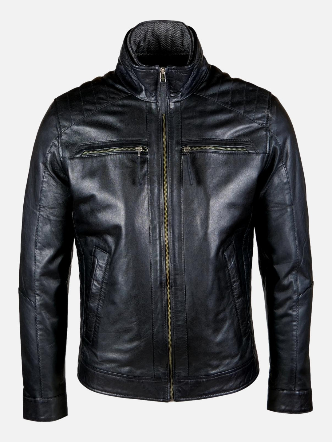 Audrick, 68 cm. - Lamb Malli Leather - Man - Black