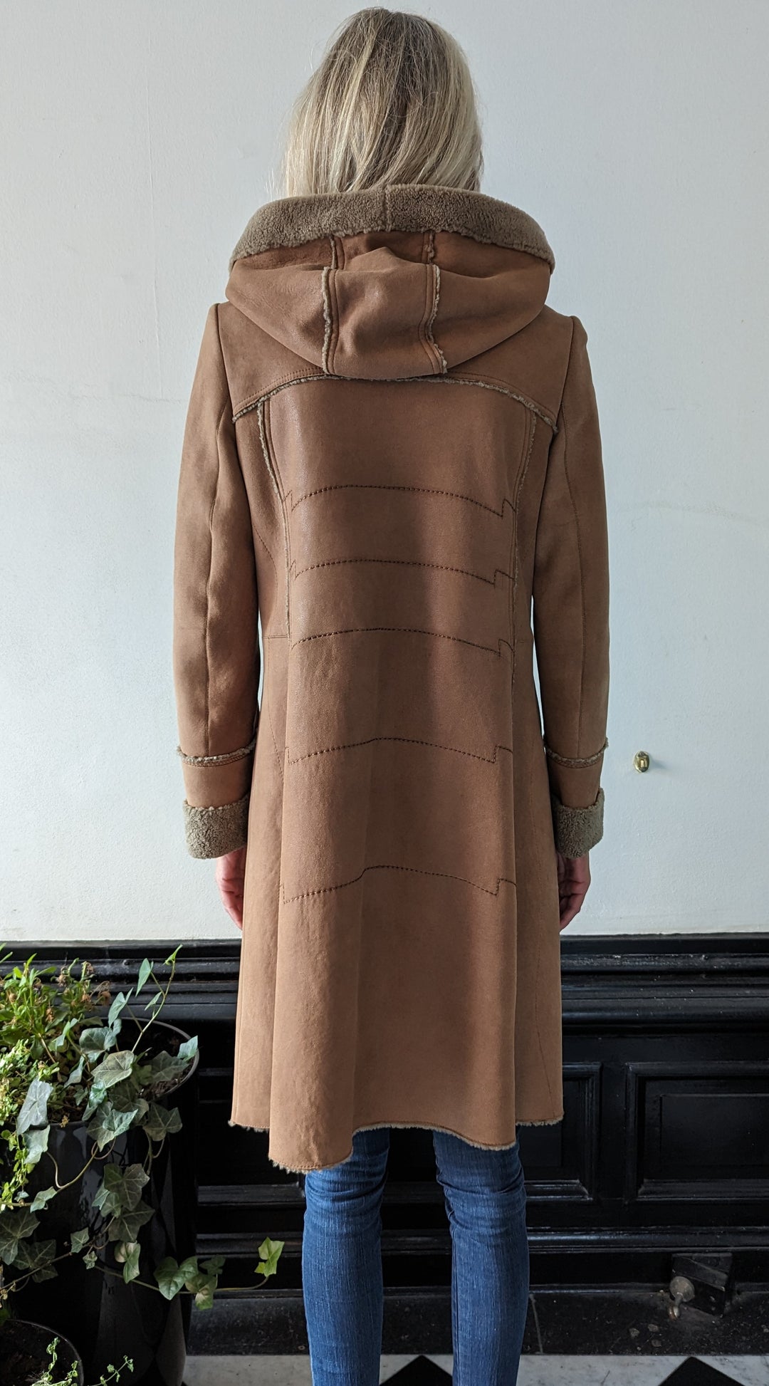 Gamora, 95 cm. - Hood - Nappa Lamb - Women - Light Brown