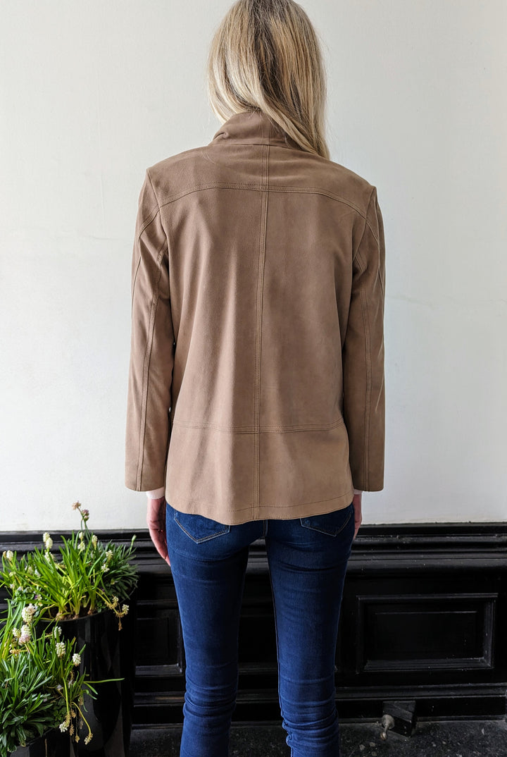 Damenhemd - Ziegenvelours - Damen - Taupe