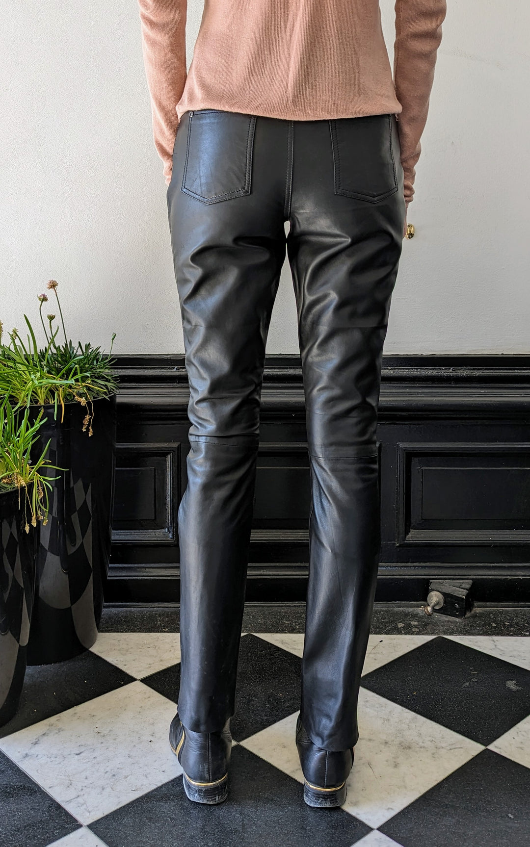 Jill Trouser - Lamb Nappa Leather pants - Women - Black