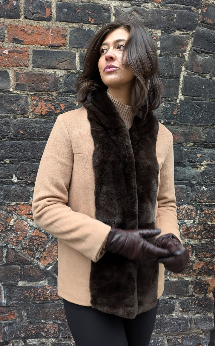 Harol, 70 cm. - Krage - Ull & kashmir - Kvinner - Camel
