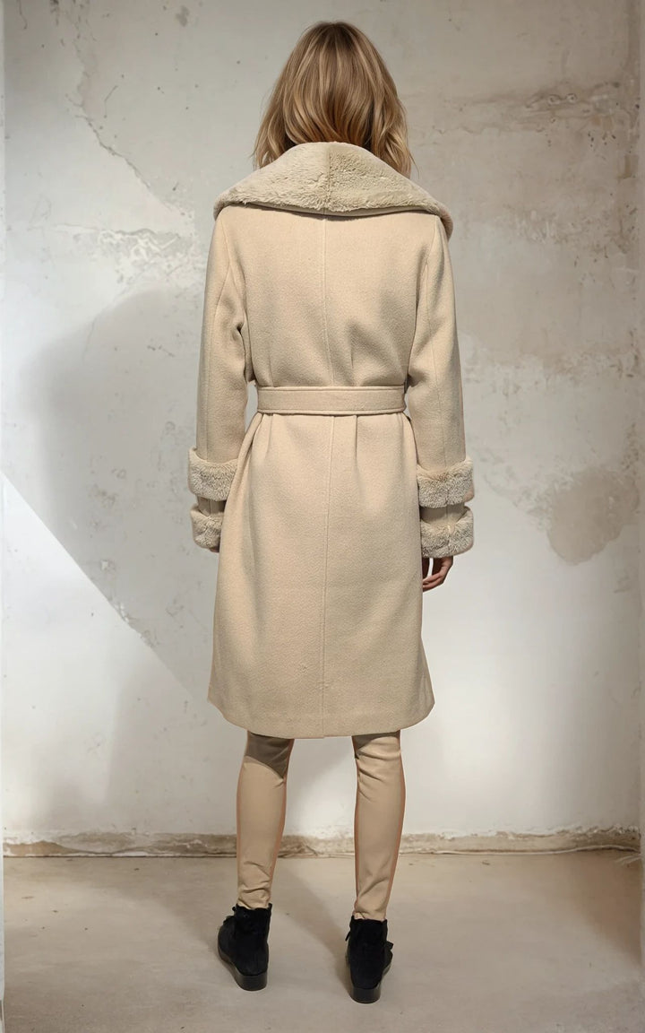 Ivanna, 105 cm. - Collar - Textile - Women - Cream
