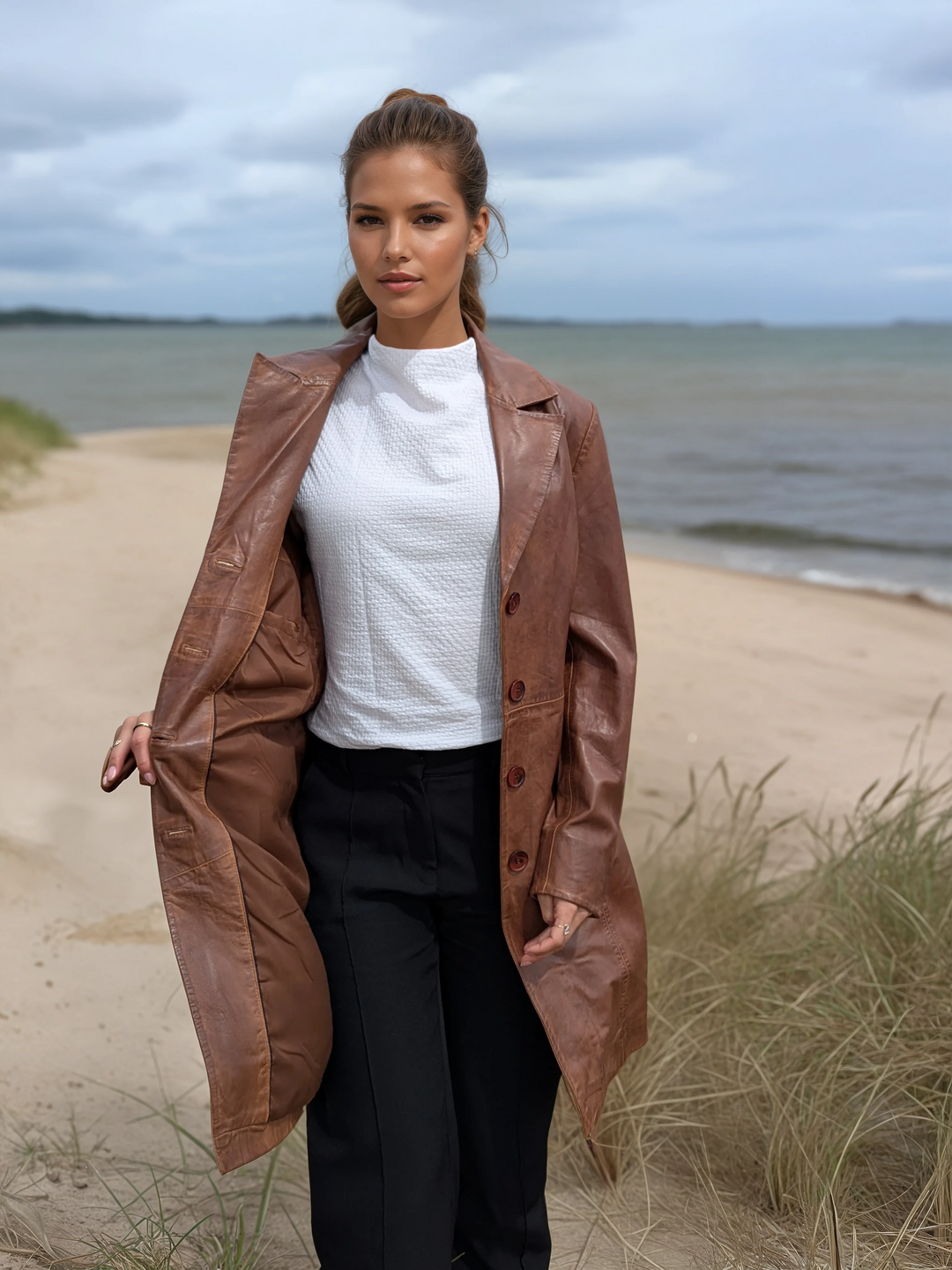 Erika - Lamb Malli Leather - Women - Copper Brown