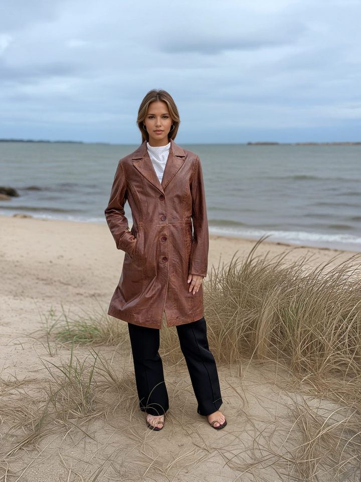 Erika - Lamb Malli Leather - Women - Copper Brown