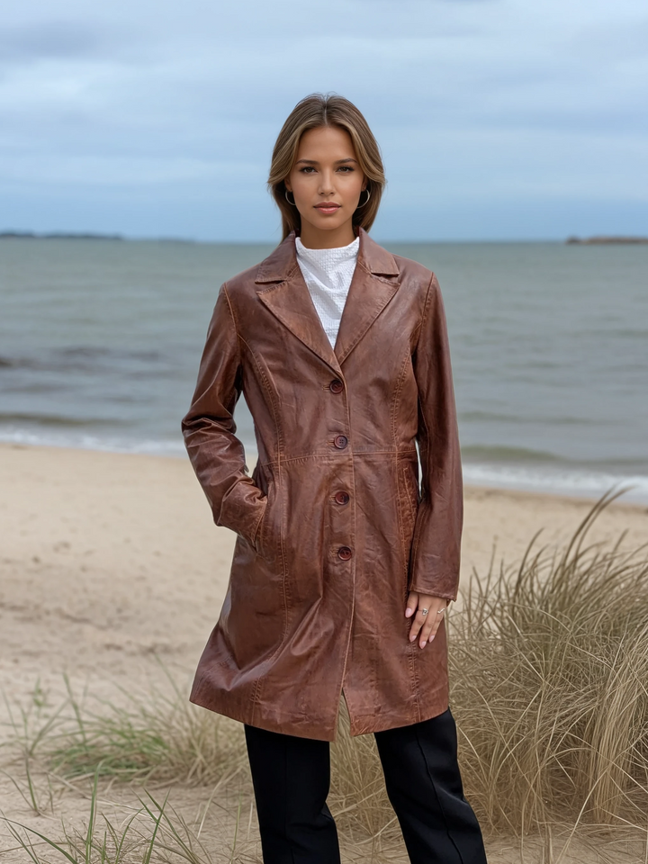 Erika - Lamb Malli Leather - Women - Copper Brown