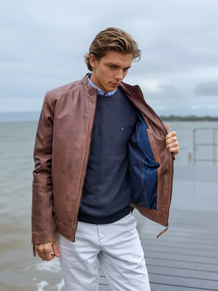 Bravo - Lamb Malli Leather - Man - Copper Brown