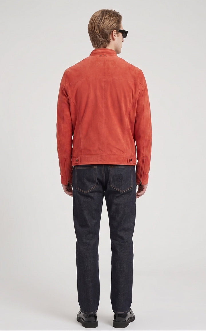 Delf Red Suede Jacket - Men