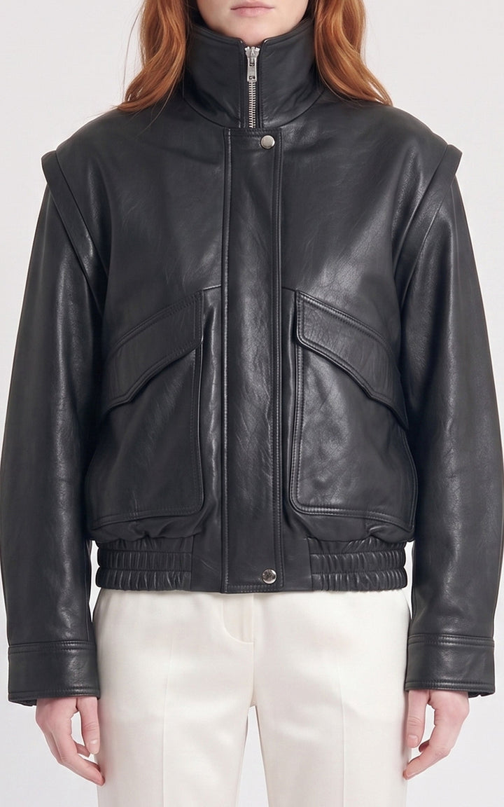 SERGE PARIENTE Leather jacket - Ladies - Black