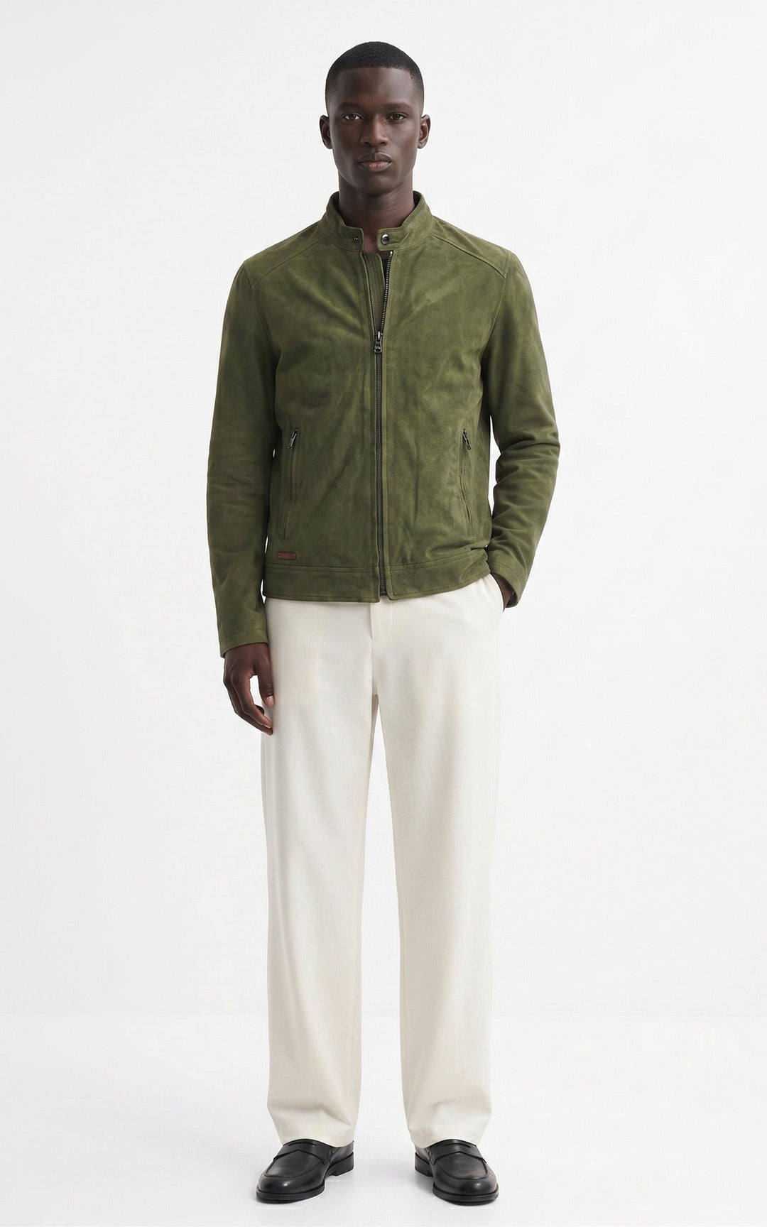 Delf Khaki Suede Jacket - Men