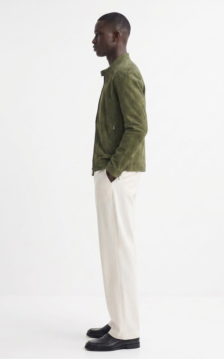 Delf Khaki Suede Jacket - Men