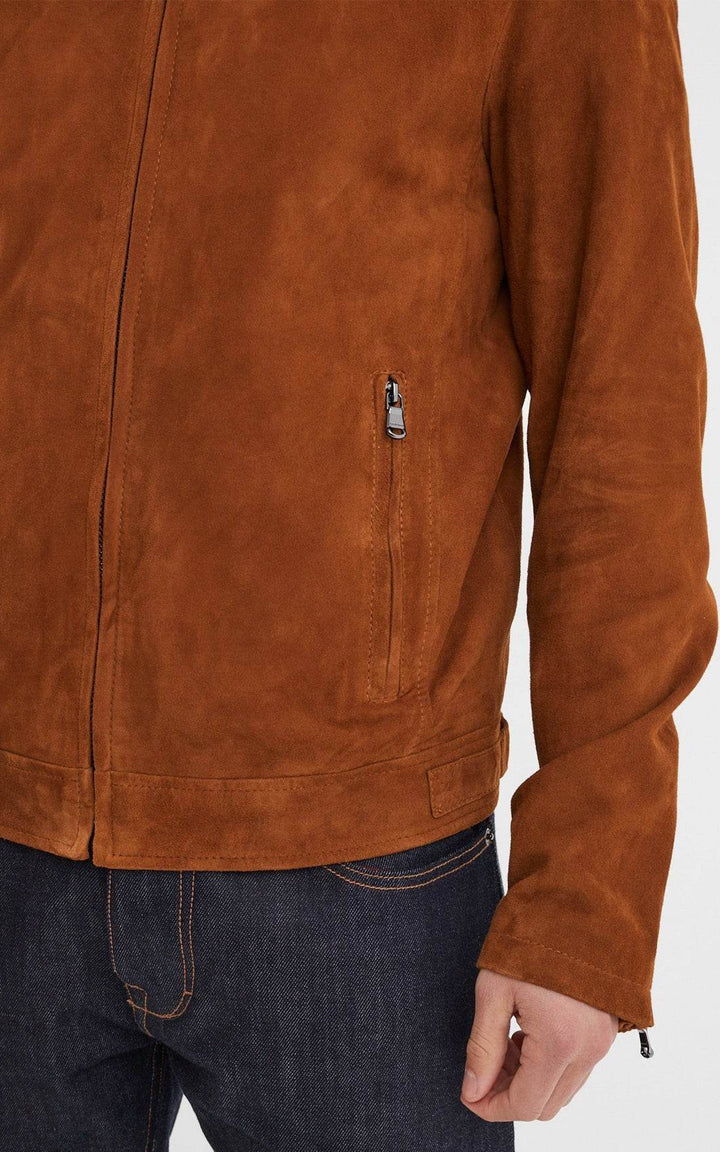 Delf Cognac Suede Jacket - Men