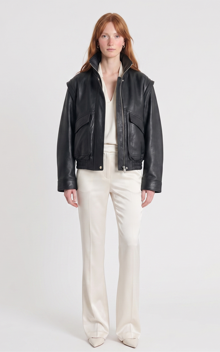 SERGE PARIENTE Leather jacket - Ladies - Black