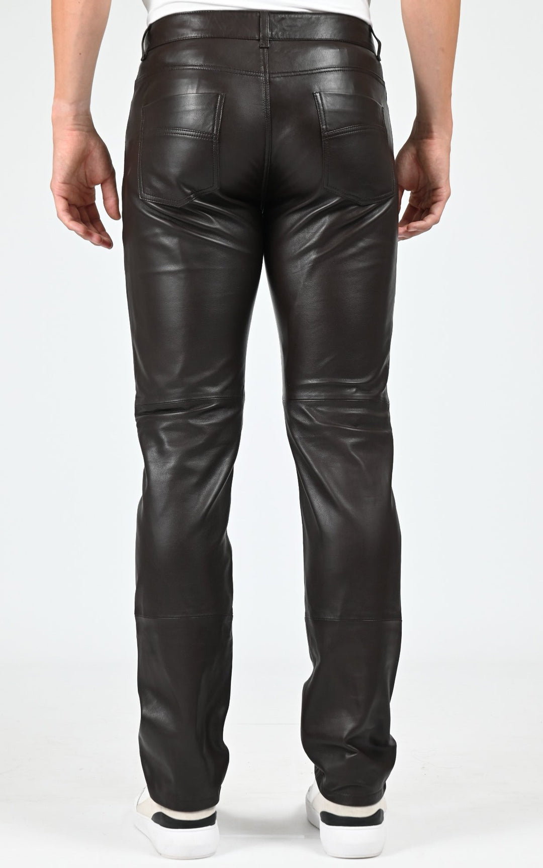 Pantalon ajusté cuir Sexy man marron