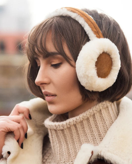 ZXM-207 Ohrenschützer - Suede Lamm - Damen - Kamel