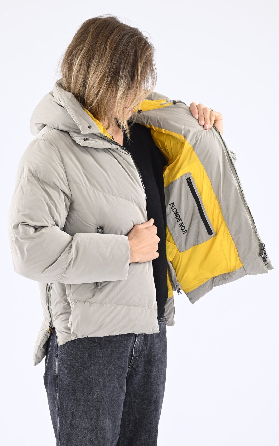 A "SNOW 515" Kaki Clair Blonde n°8 Ves Doudoune Femme interior photo