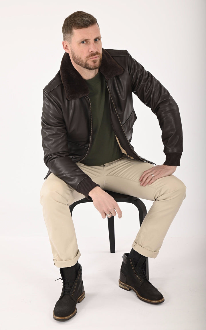 A "PILOT" Marron La Canadienne Pilote Homme closed photo