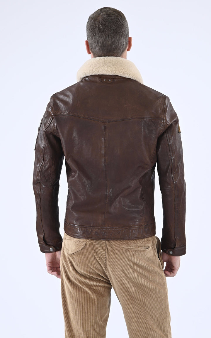 A "WATERFORD 103096" Cognac Daytona 73 Blouson Homme back photo