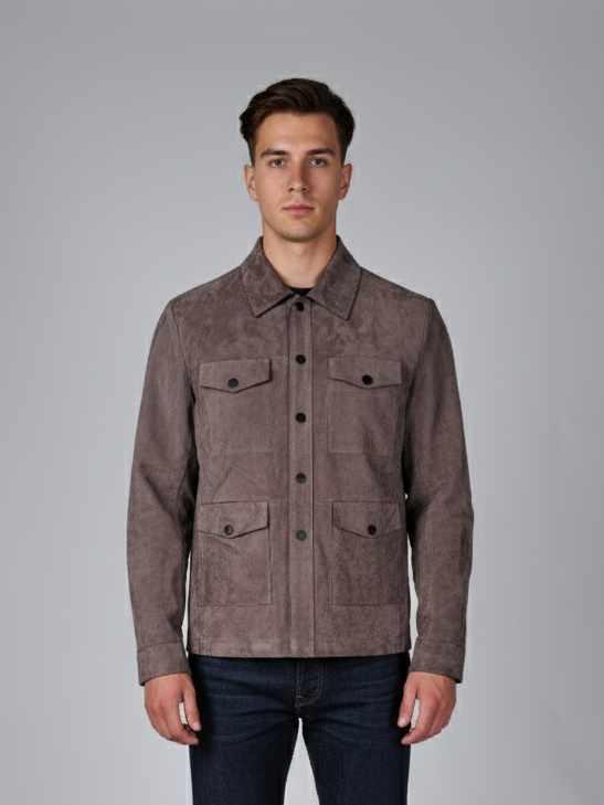 Gerhard, 65 cm. - Krage - Thick Leather för getmocka - Man - Mörkgrå