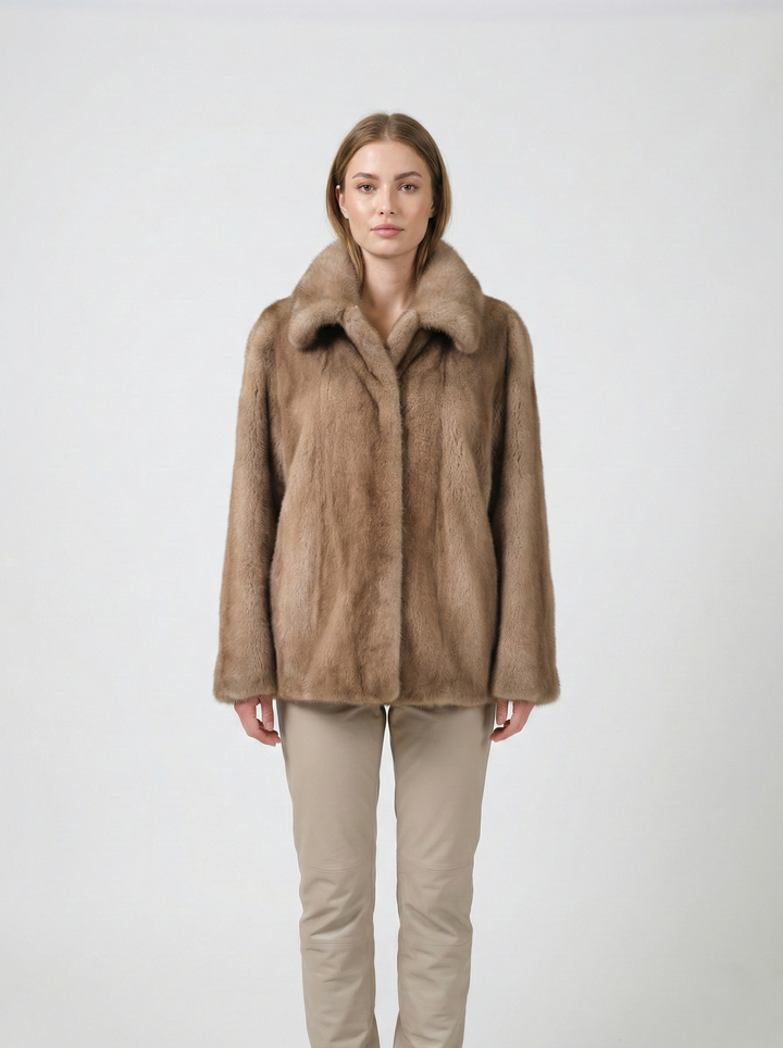 Irene, 65 cm. - Collar - Mink - Women - Pastel