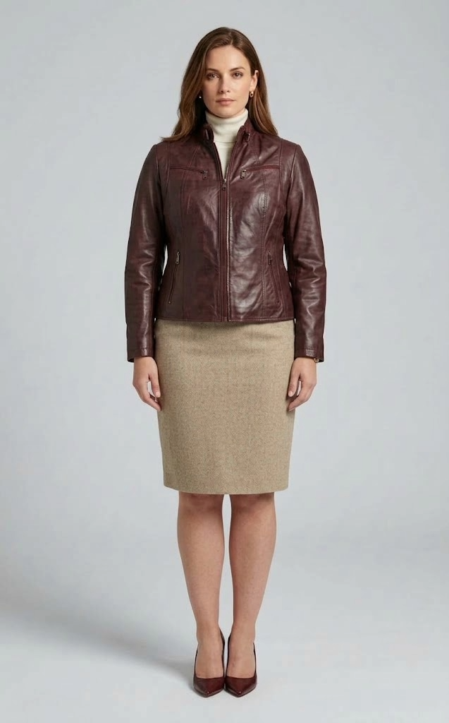 PP 100 - Comfort, 60 cm. Lamb Malli Leather - Women Copper Brown