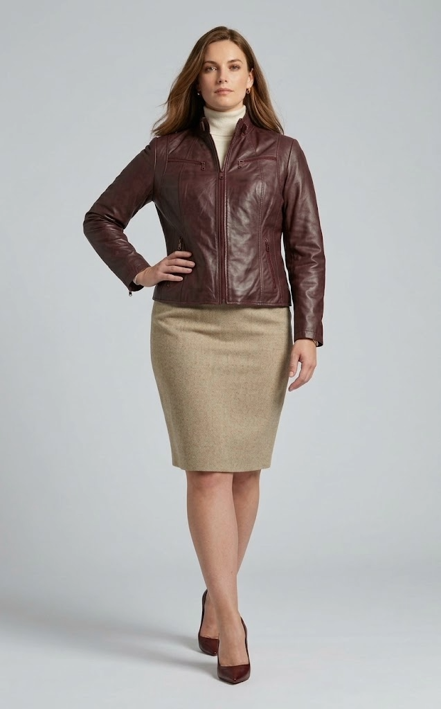 PP 100 - Comfort, 60 cm. Lamb Malli Leather - Women Copper Brown