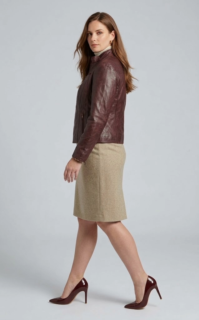 PP 100 - Comfort, 60 cm. Lamb Malli Leather - Women Copper Brown