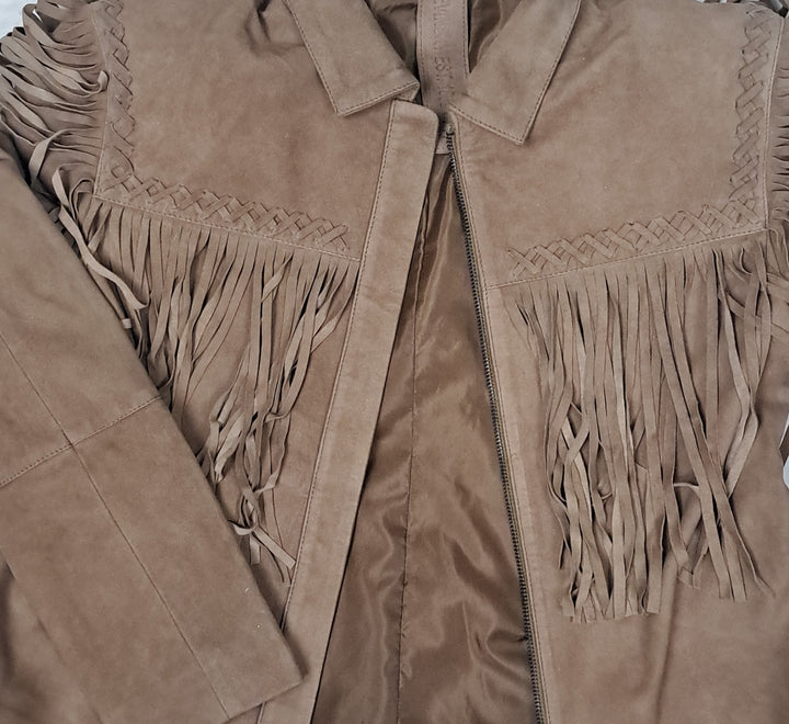 Crystal, 52 cm. - Collar - Goat Suede - Women - Taupe