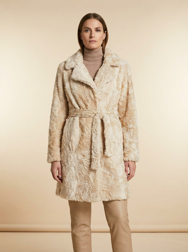 Aloma, 90 cm. - Silk Lamb - Kvinner - Pearl Beige