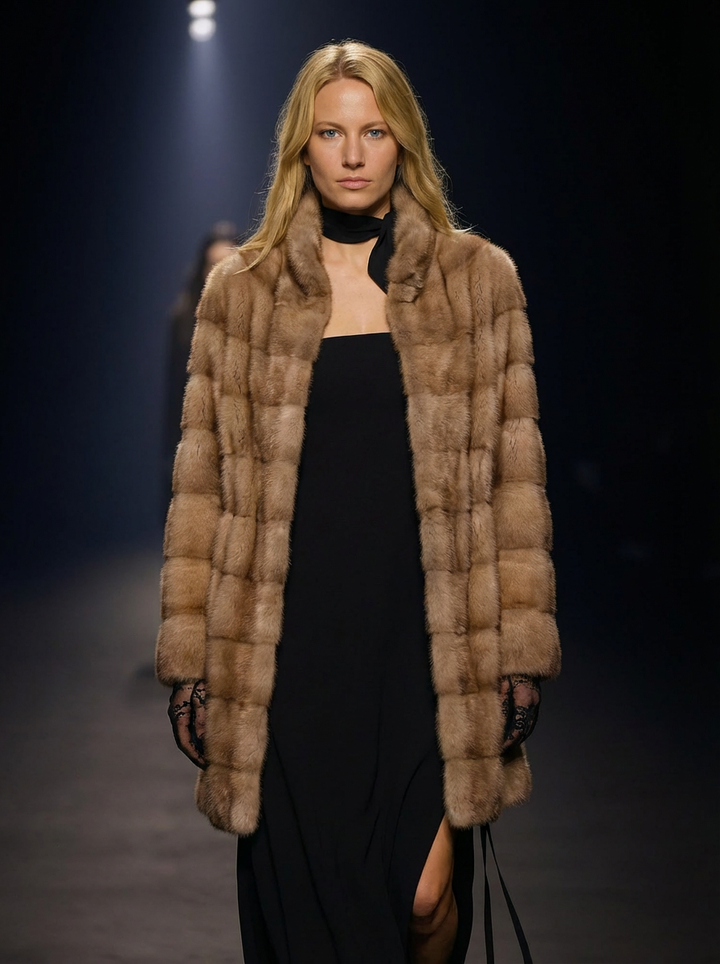 Rosario, 85 cm. - Krage - Mink - Dam - Pastell