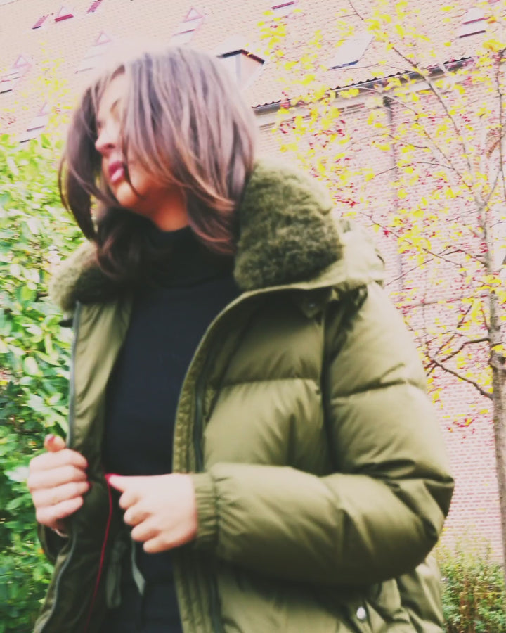 Heather, 98 cm. - Down Jacket/Vest - Kvinder - Army Green