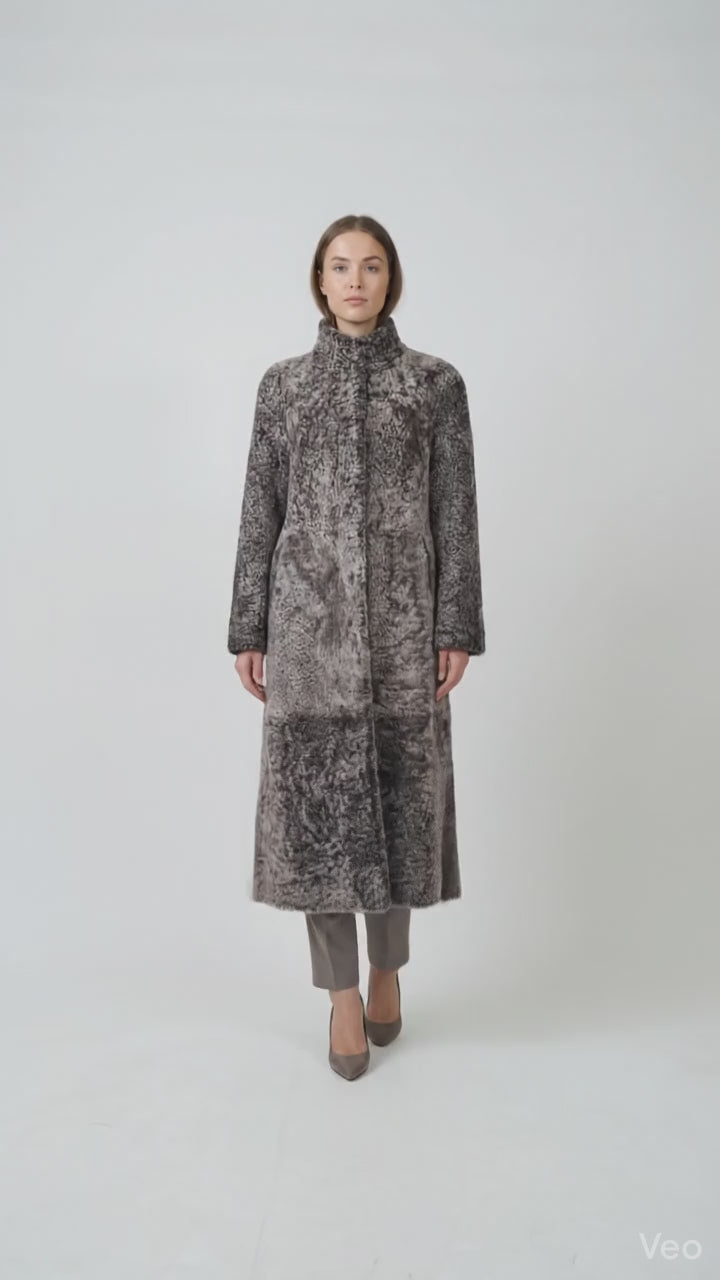 Innocente, 125 cm. - Collar - La Coon Lamb - Women - Dark Brown