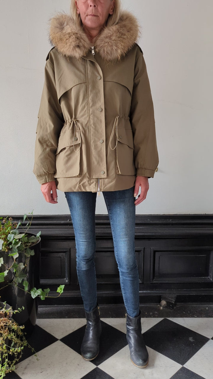 Gigi 77 cm. - Parka dunjakke - Dame - Army grøn