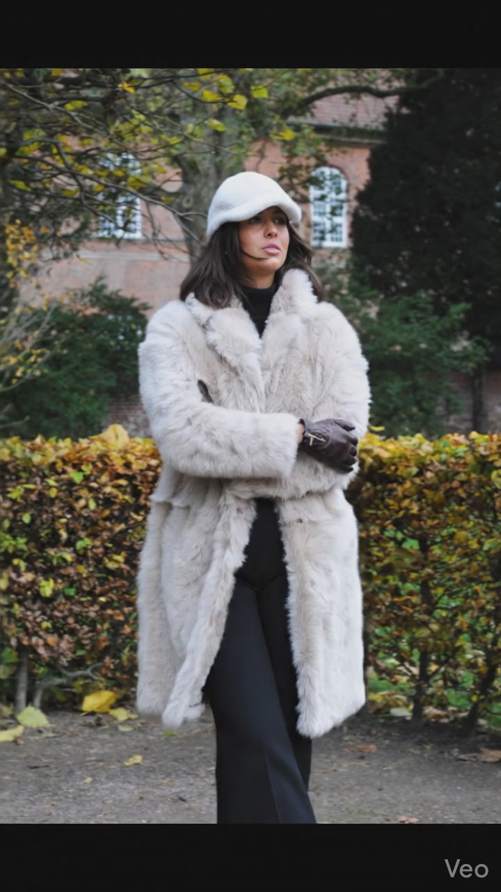 Hellani, 95 cm. - Halsband - Toscana Lamm - Damen - Dunkelbeige