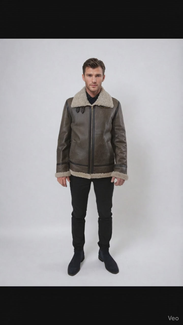 Edward, 68 cm. - krage - kjølig lam - mann - mørkebrun