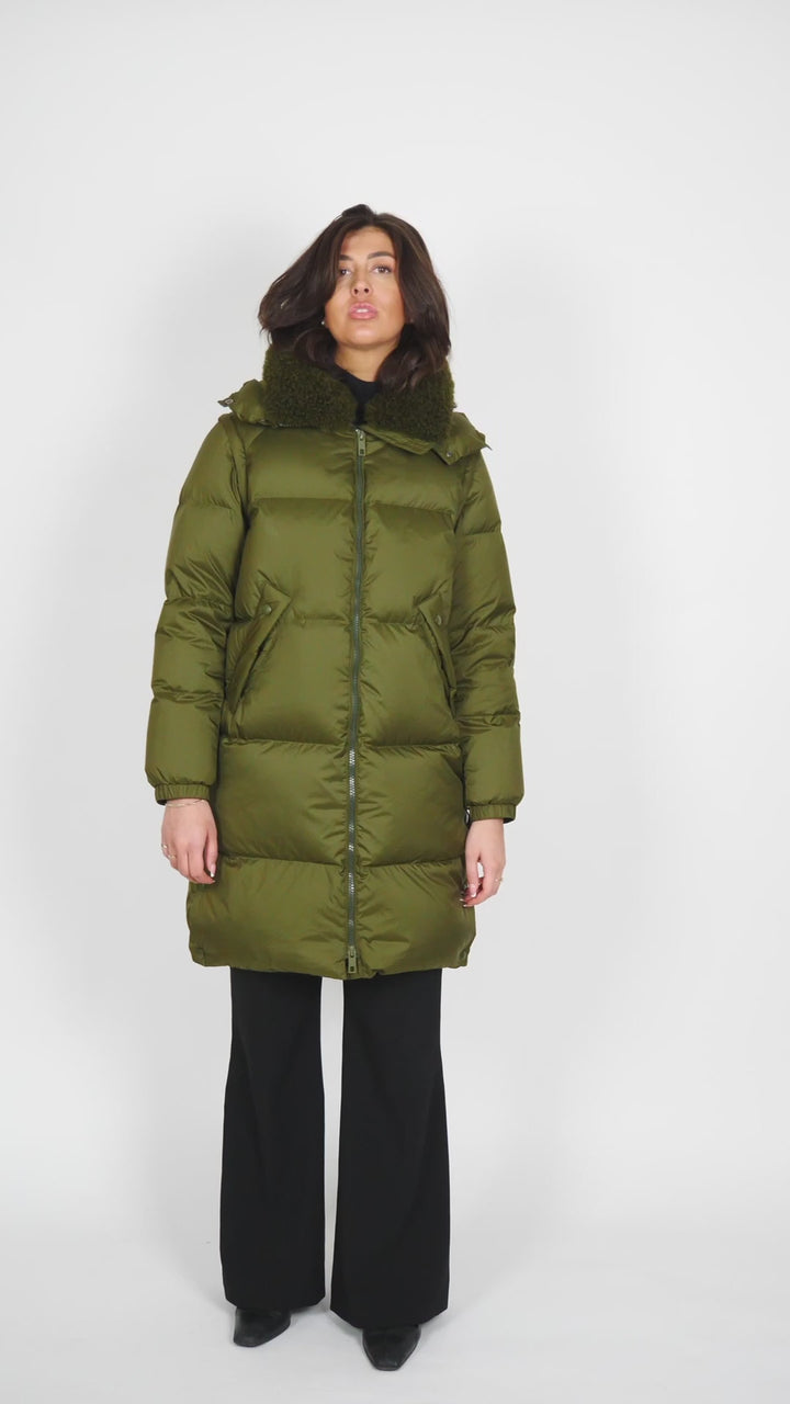 Heather, 98 cm. - Down Jacket/Vest - Kvinder - Army Green