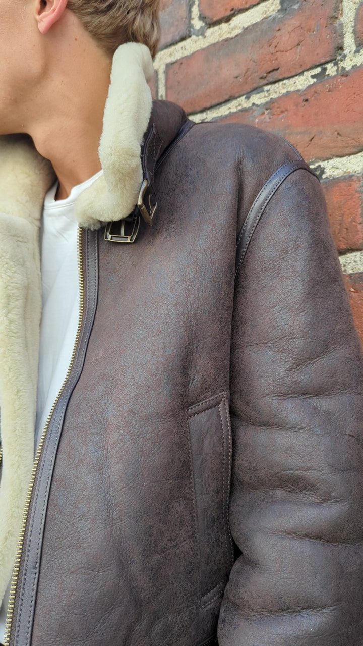 Joost, 65 cm. - Nappa Lamb Crack Washed - Herren - Dunkelbraun