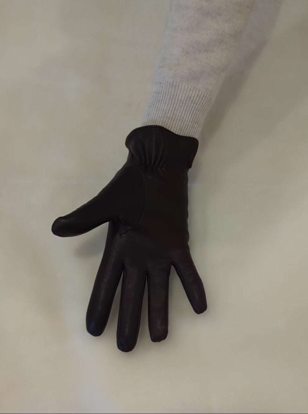 Z-1601 Plain Glove - Lamb Slink Leather - Accesories - Brown