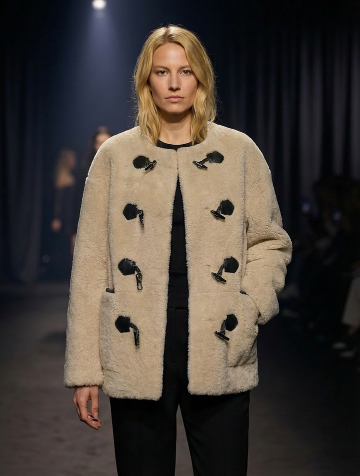 Ila, 65 cm. - Curly Lamb - Damen - Beige