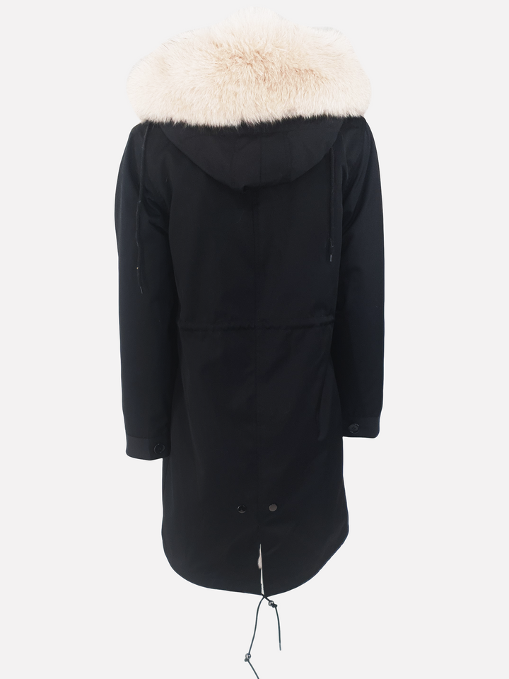 K1685, 95 cm. - Hood - Textile - Women - Black