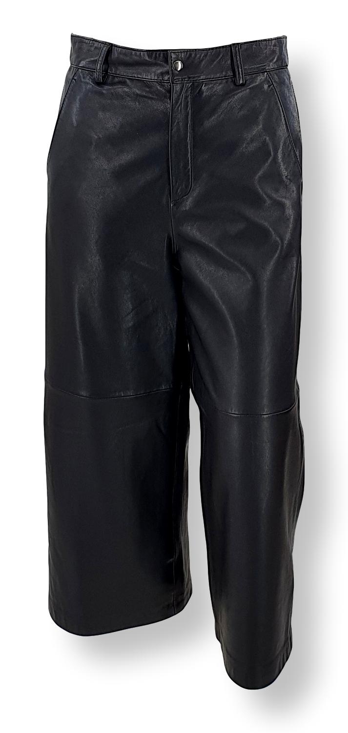Kenzie Trouser - Lamb Thick Dace Leather -Women - Black