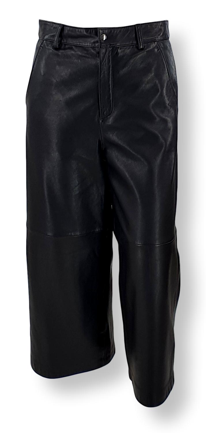 Kenzie Trouser - Lamb Thick Dace Leather -Women - Black
