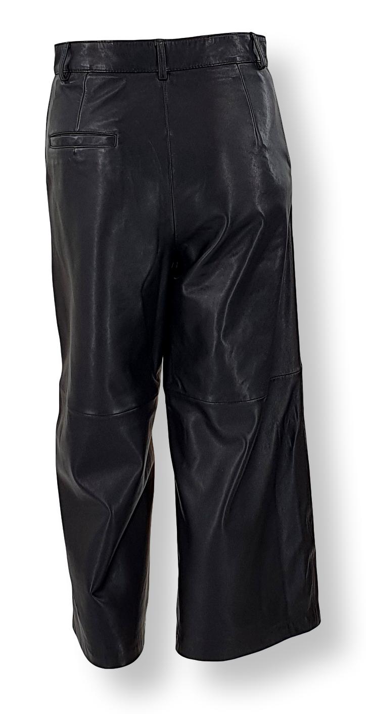 Kenzie Trouser - Lamb Thick Dace Leather -Women - Black