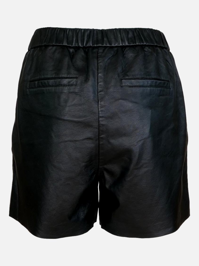 Lia Shorts - Lamm Nappa Läder - Dam - Svart