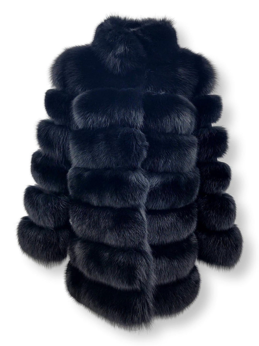 Petrovski, 80 cm. - Collar - Blue Fox - Women - Black - Stampe Pels