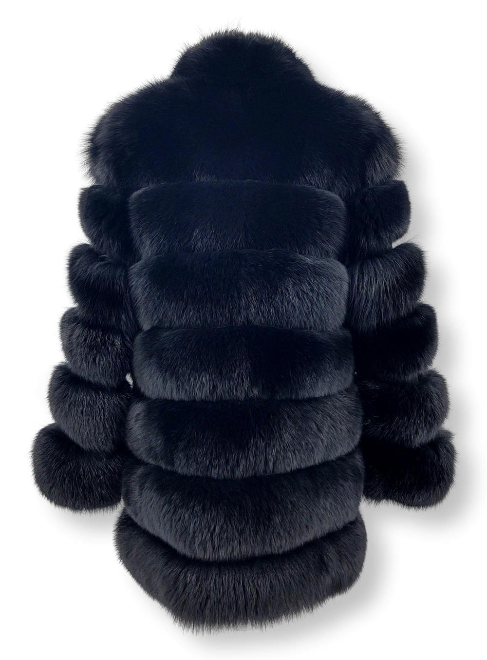 Petrovski, 80 cm. - Collar - Blue Fox - Women - Black - Stampe Pels