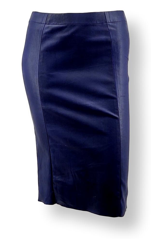 Chantal Kjol - Lamm Stretch Läder - Dam - Violett