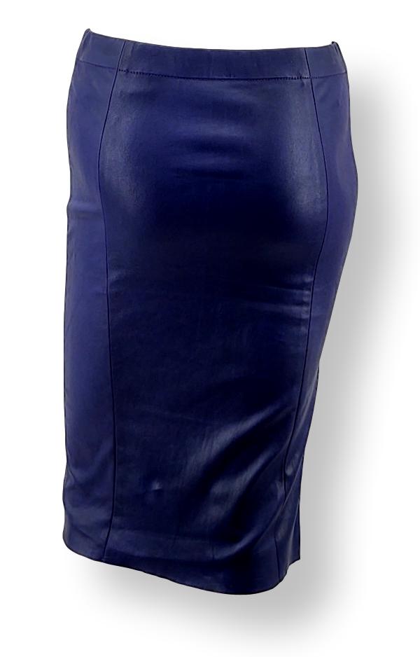 Chantal Kjol - Lamm Stretch Läder - Dam - Violett